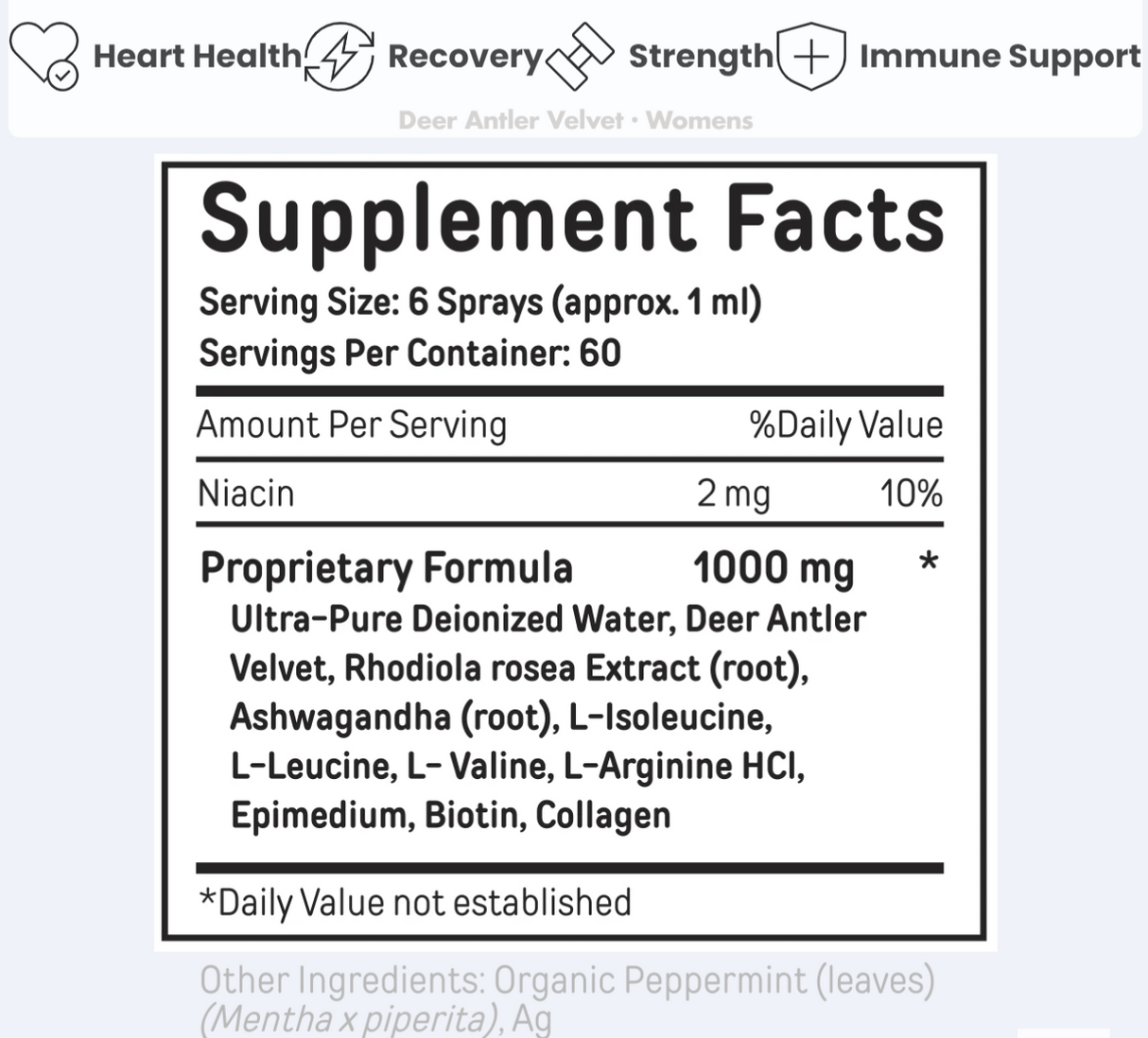 Bucked Up - Deer Antler Extract Post Recovery Spray