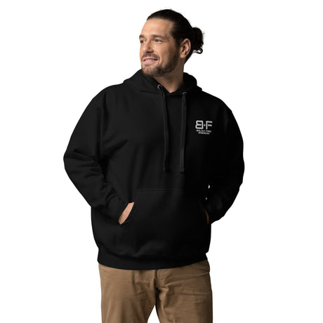 Boldly Free American hoodie representing financial freedom and self-sufficiency for patriotic Americans