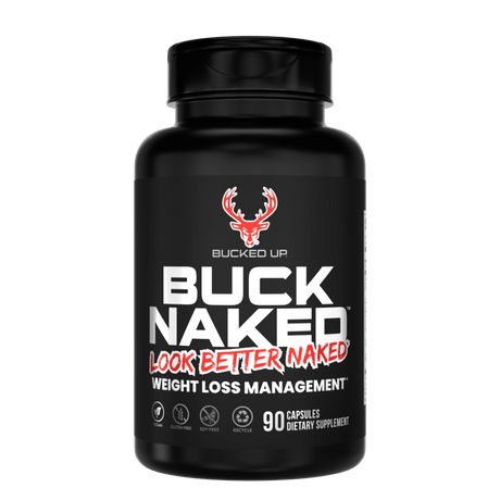 Bucked Naked Fat Burner — Boldly Free American weight loss supplement bottle front label