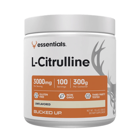 Bucked Up RAW Citrulline — Boldly Free American pump supplement tub front label