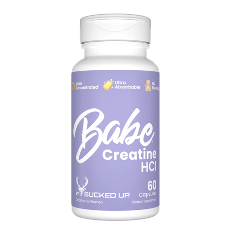 Babe HCI Creatine — Boldly Free American women's creatine capsule bottle