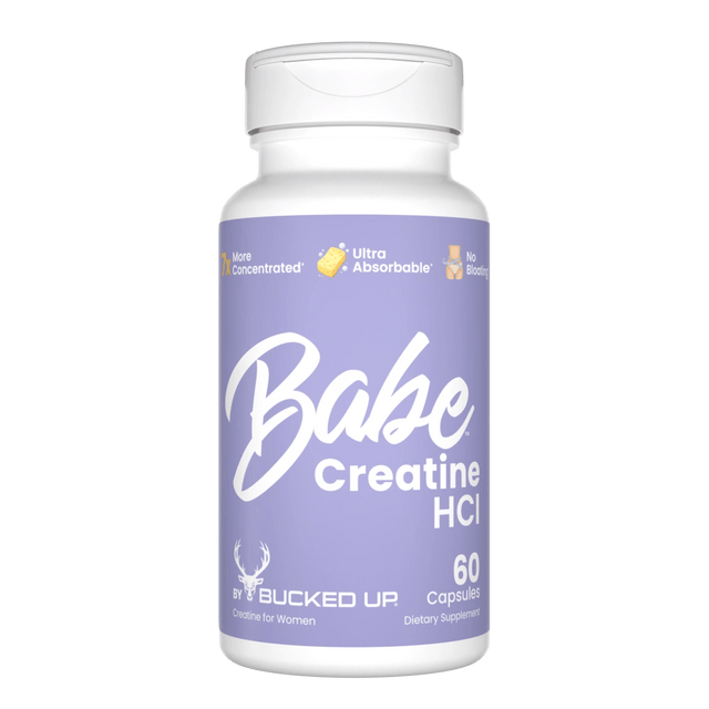 Babe HCI Creatine — Boldly Free American women's creatine capsule bottle