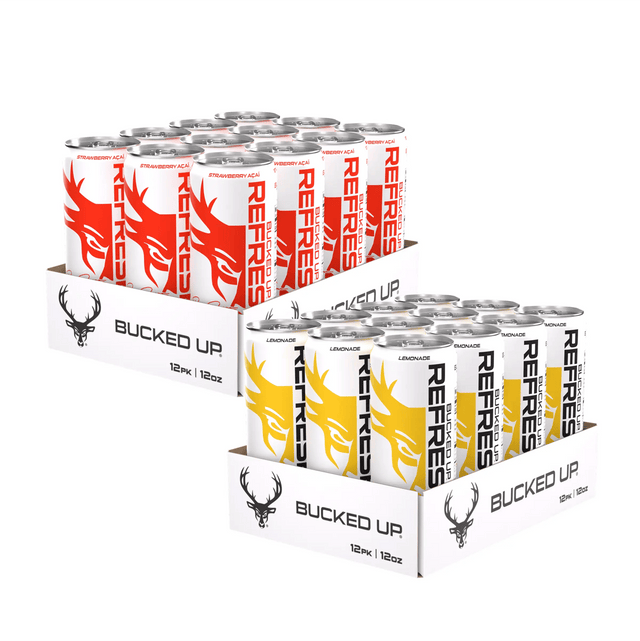 Bucked Up Refresher — Boldly Free American energy drink can front label