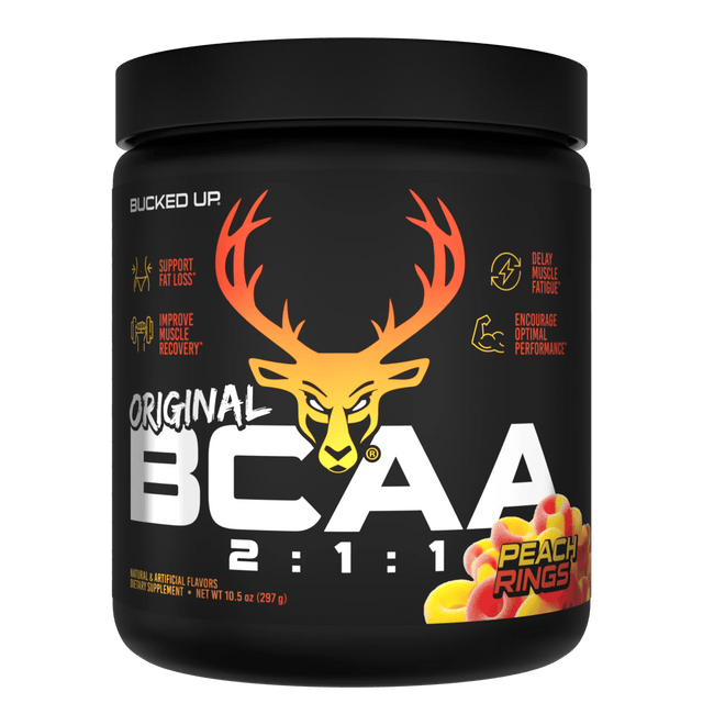 Original BCAA 2:1:1 Peach Ring — Boldly Free American BCAA recovery tub front label