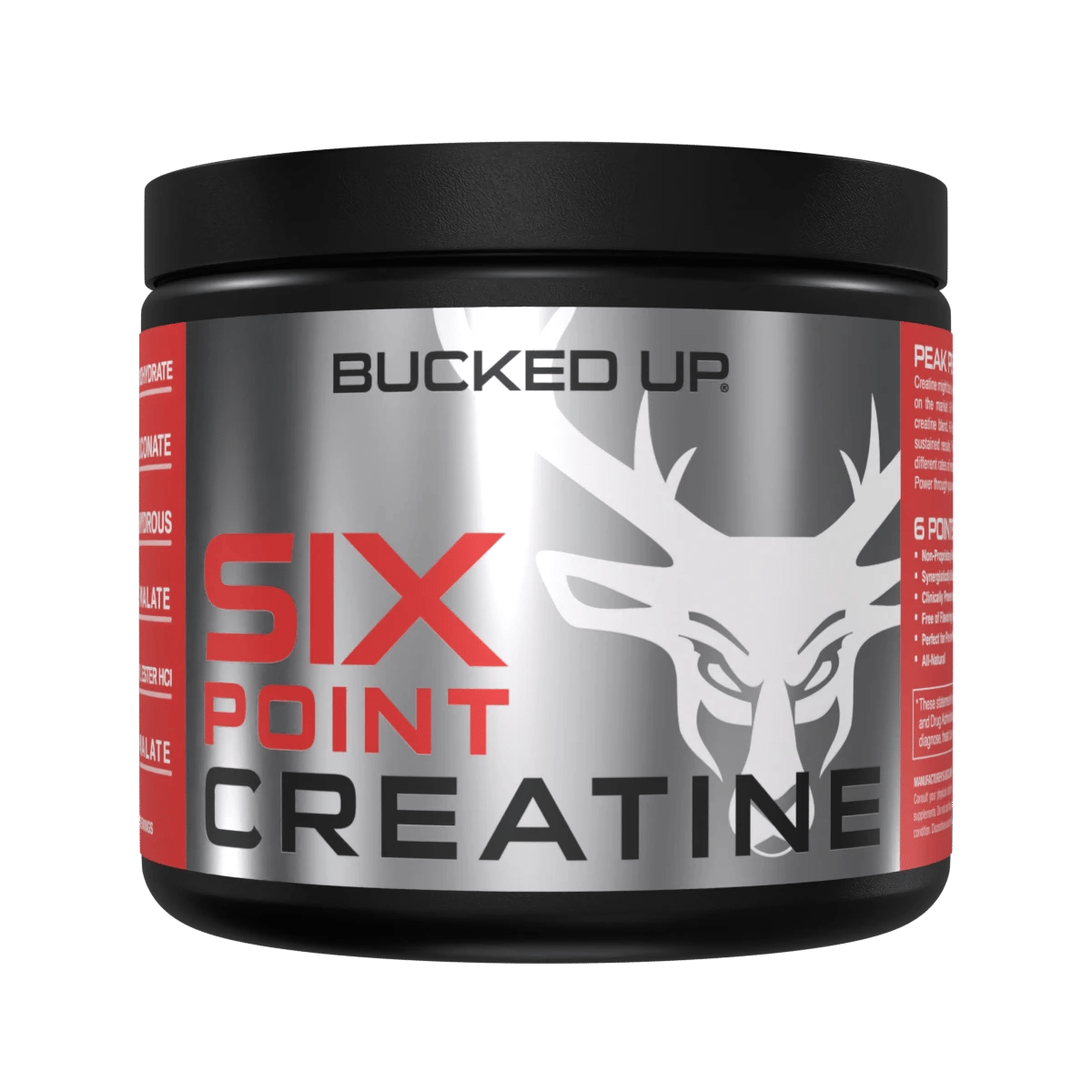 6 Point Creatine — Boldly Free American six-source creatine blend tub front label