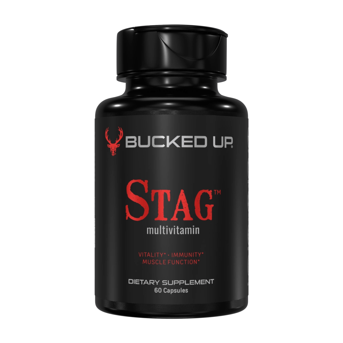 Bucked Up Stag Full Spectrum Multivitamin — Boldly Free American men's multivitamin bottle