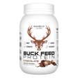 Buck Feed All Natural Protein Chocolate — Boldly Free American clean protein tub front label